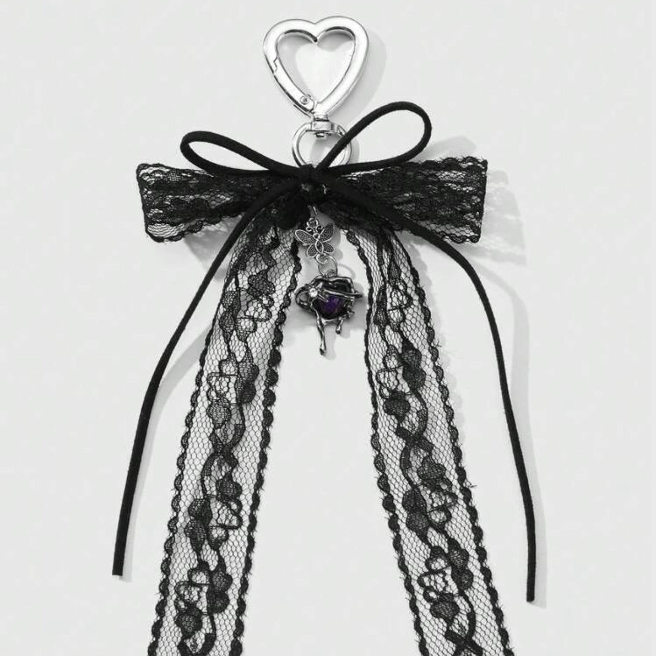 Lace bow charm