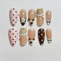 Cat polka dot nails