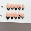 Ladybug polka dot nails