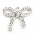Silver rhinestone bow