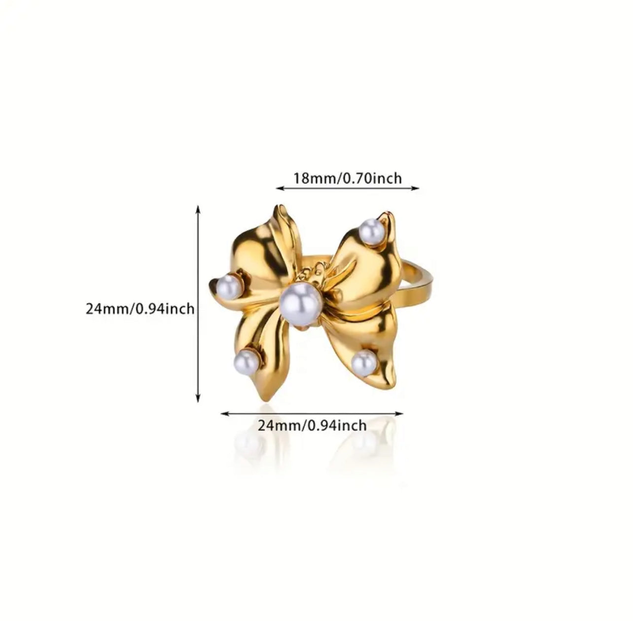 Pearl bow ring