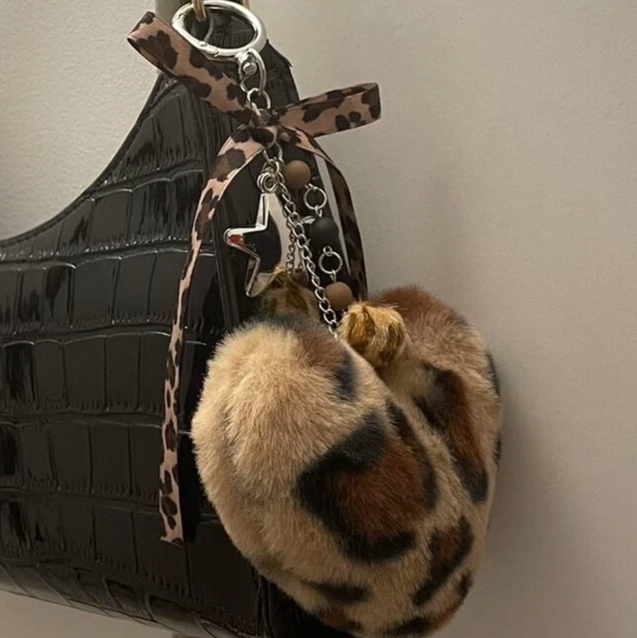 Leopard plush charm